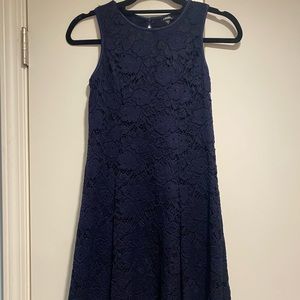 Navy A-line dress